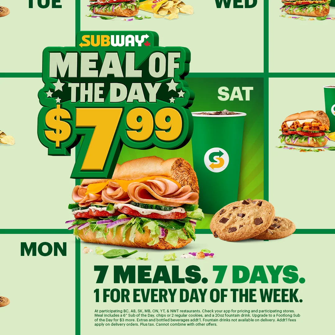 Subway Canada Facebook ad