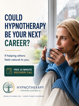 Hypnotherapy Training Australia & Therapy Centre Facebook ad: Could Hypnotherapy Be Your Next Career?