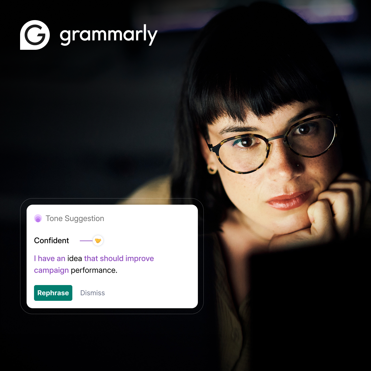 Grammarly Facebook ad