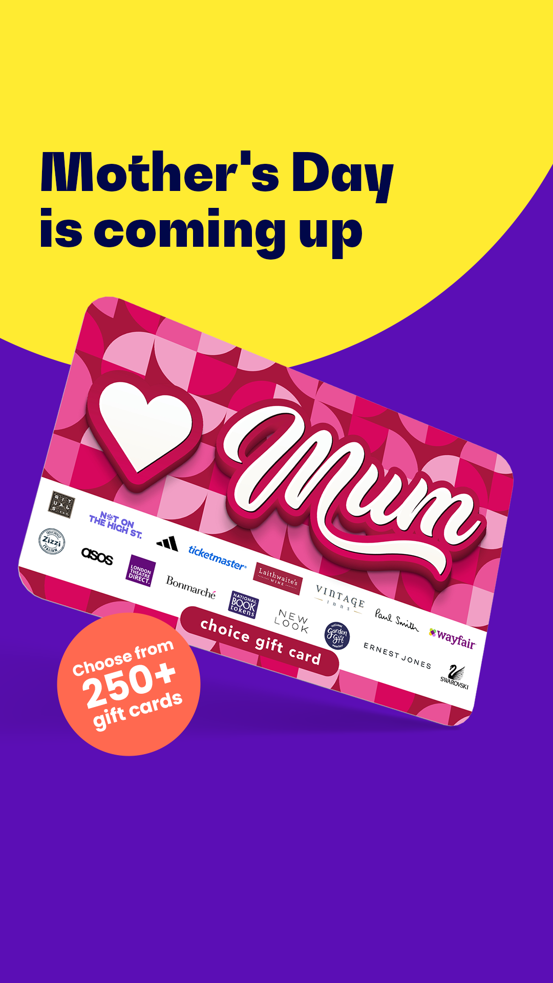 Giftcards.co.uk Facebook ad