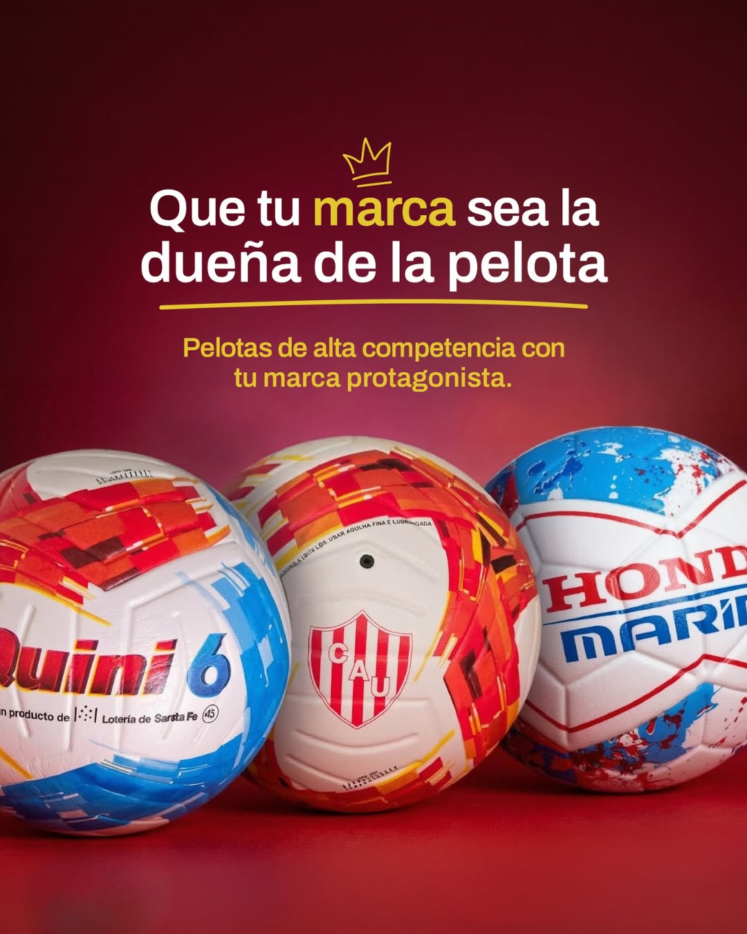 Pelotas personalizadas Facebook ad: Transformá tu identidad en movimiento.