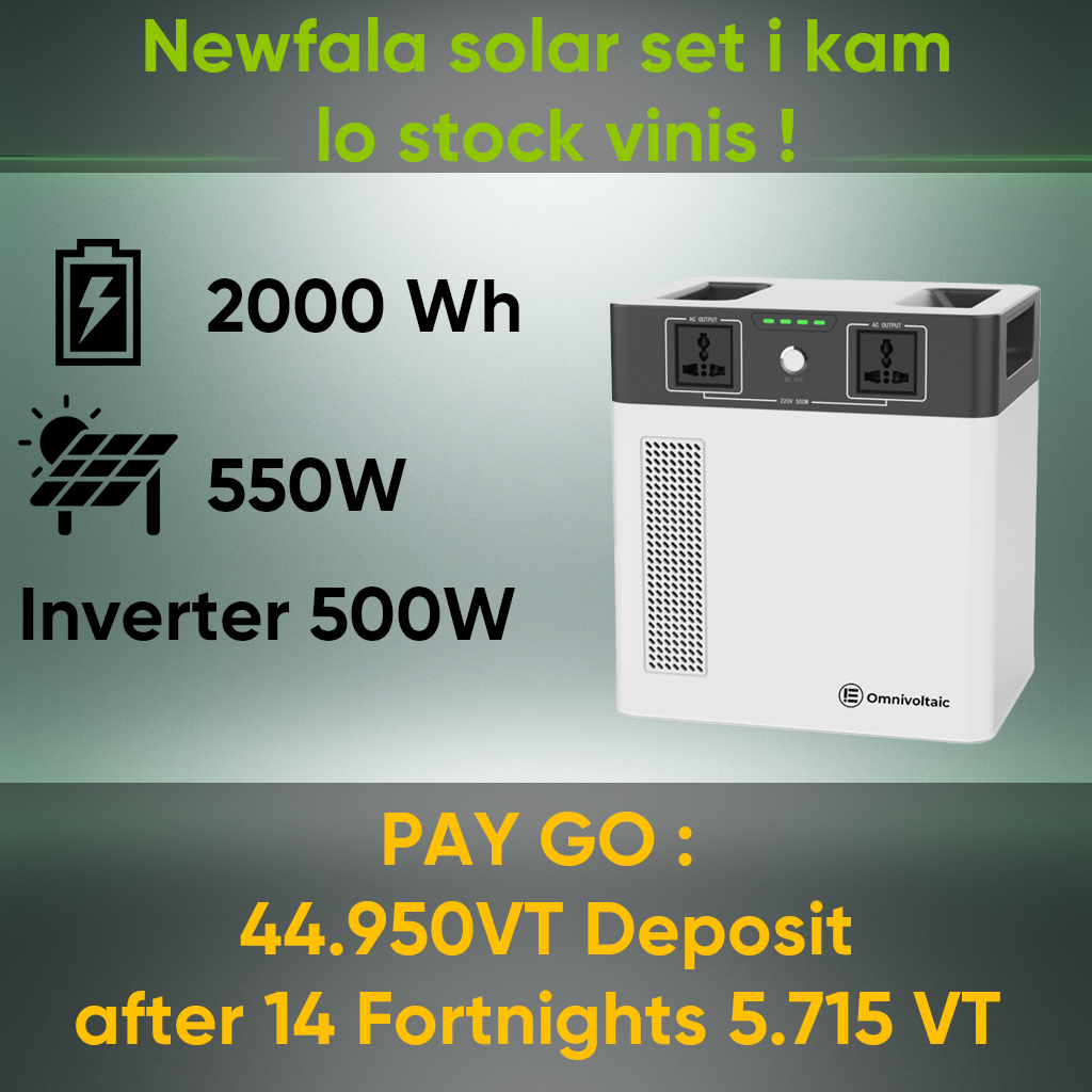 GreenTech Vanuatu Facebook ad: Chat in Messenger