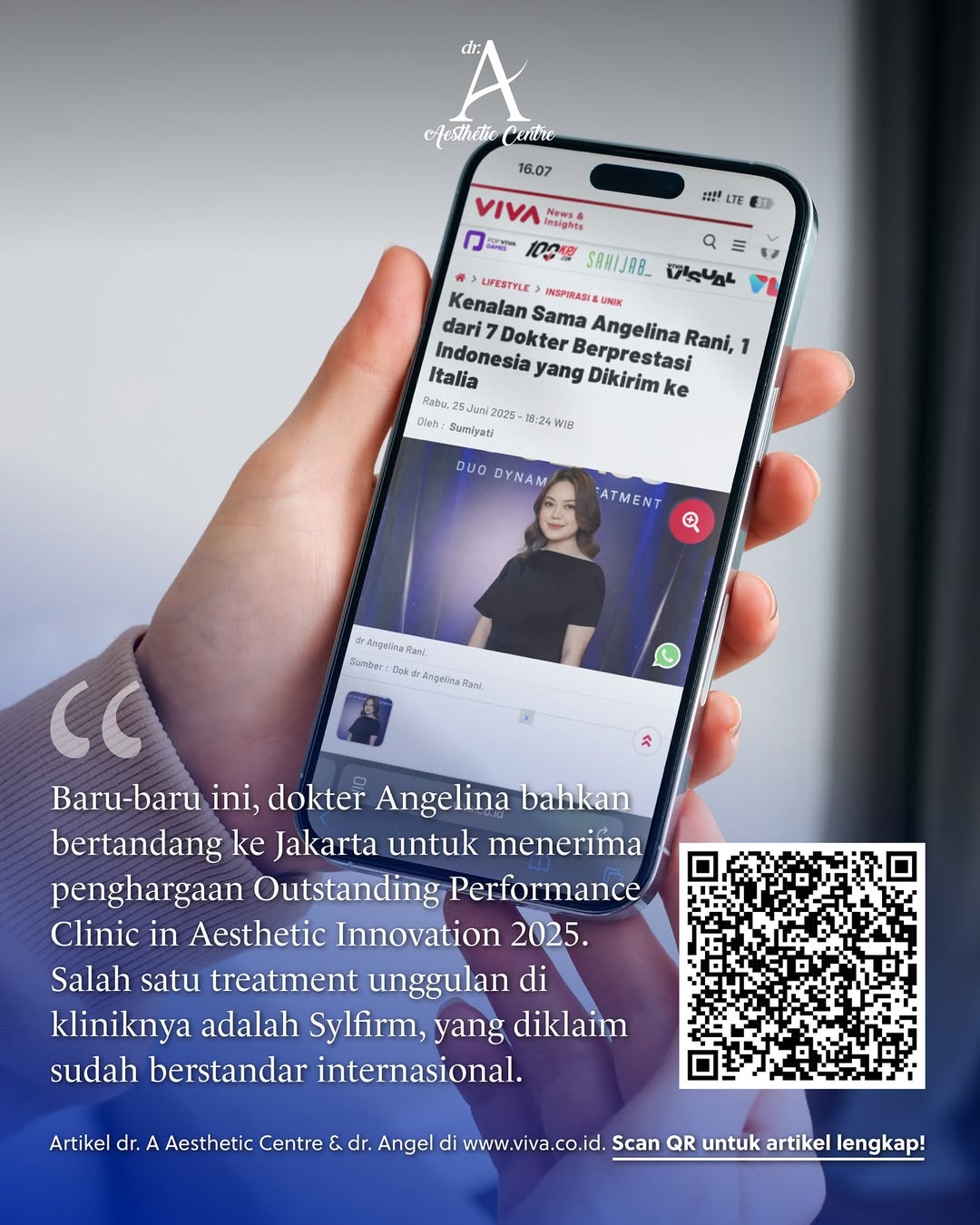 Dr. A Aesthetic Centre Facebook ad