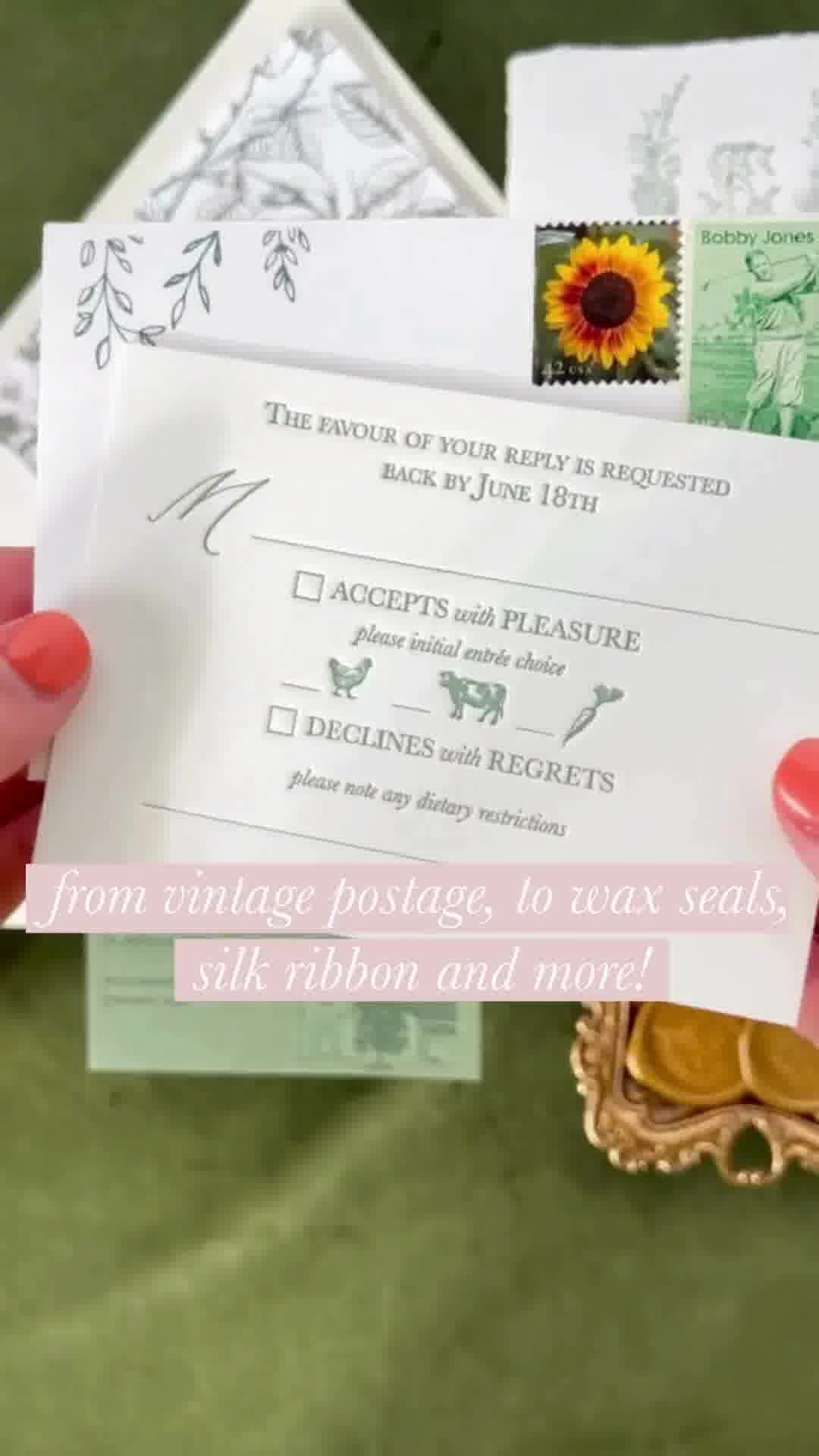 Little Postage House Facebook ad: Create a unique wedding invitation suite with our…