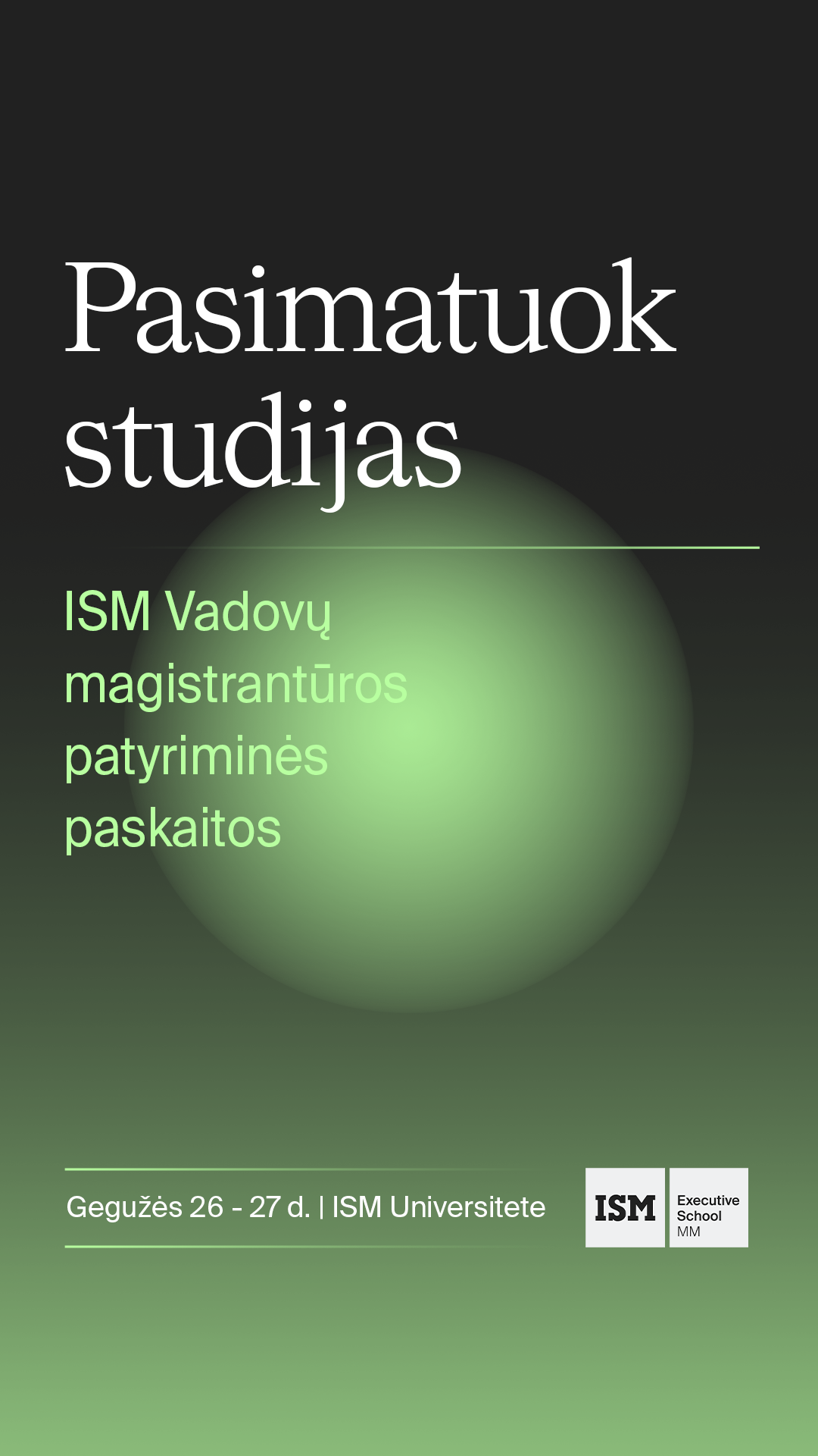ISM University of Management and Economics Facebook ad