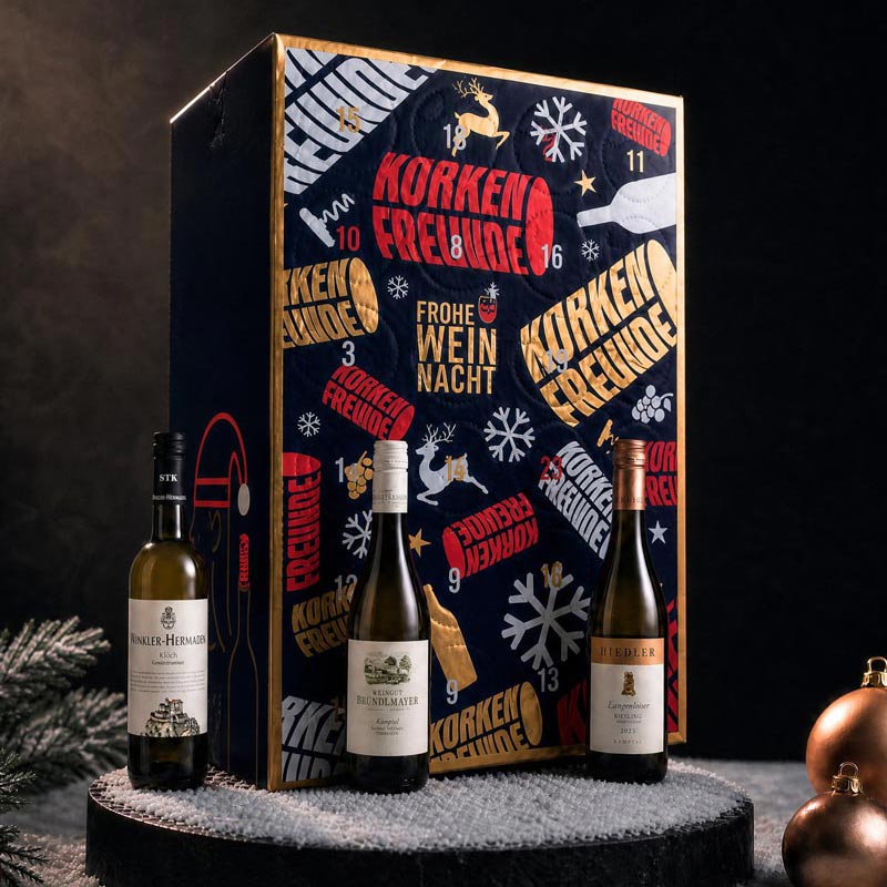 Korkenfreunde Weinabo Facebook ad: Schicke deine Liebsten auf eine Weinreise von zuhause!