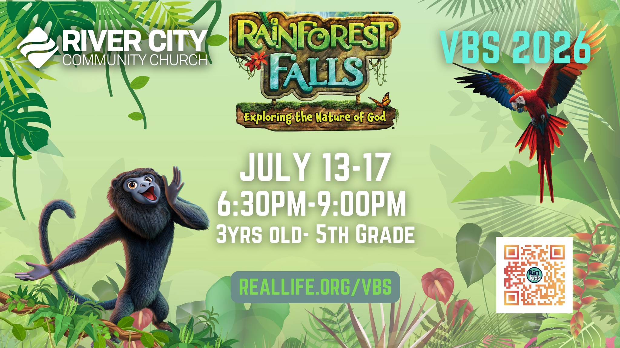 Rio Kids Facebook ad: River City VBS!