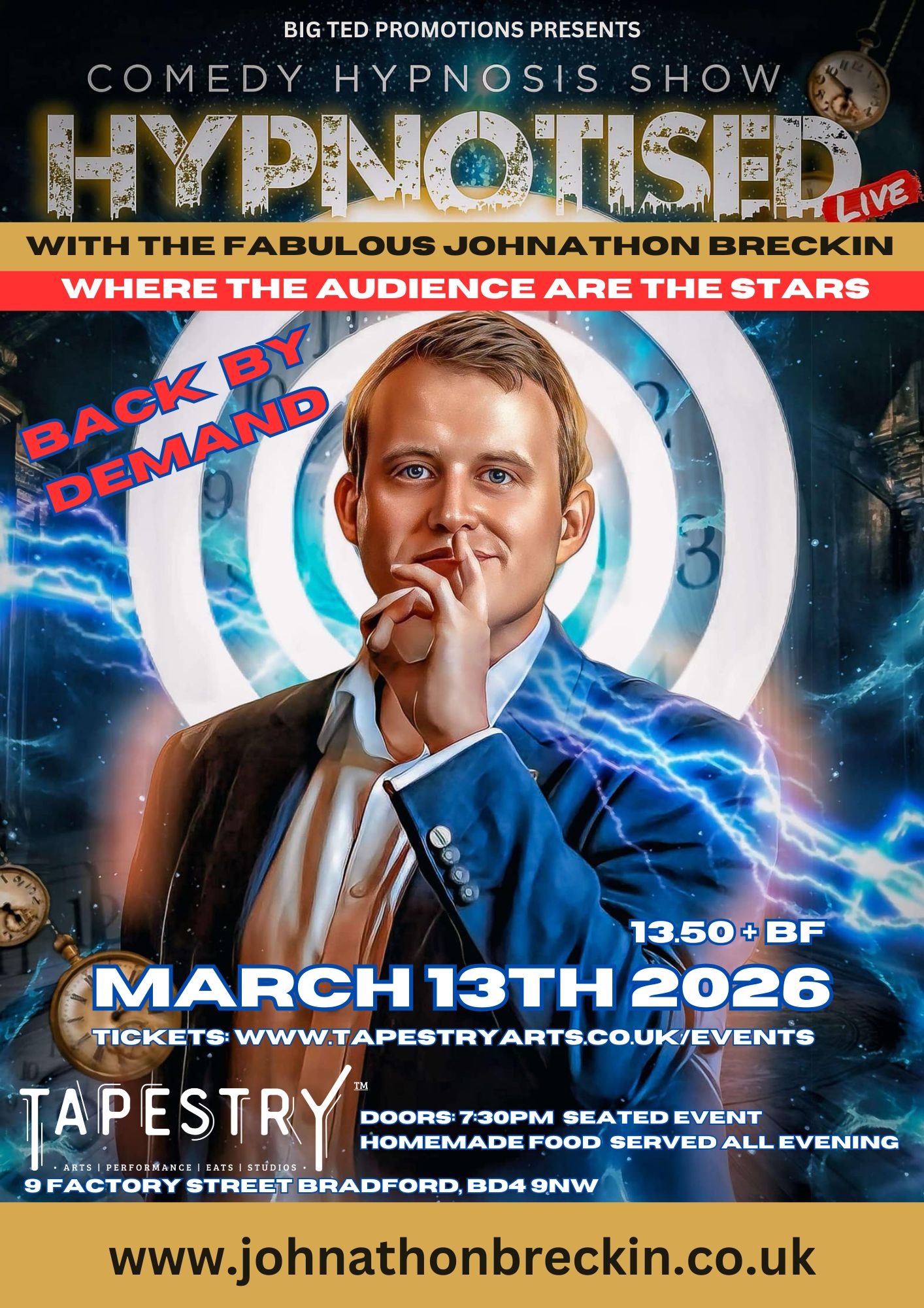 Tapestry Arts - Bradford's Entertainment Hub Facebook ad from Nov 28, 2025