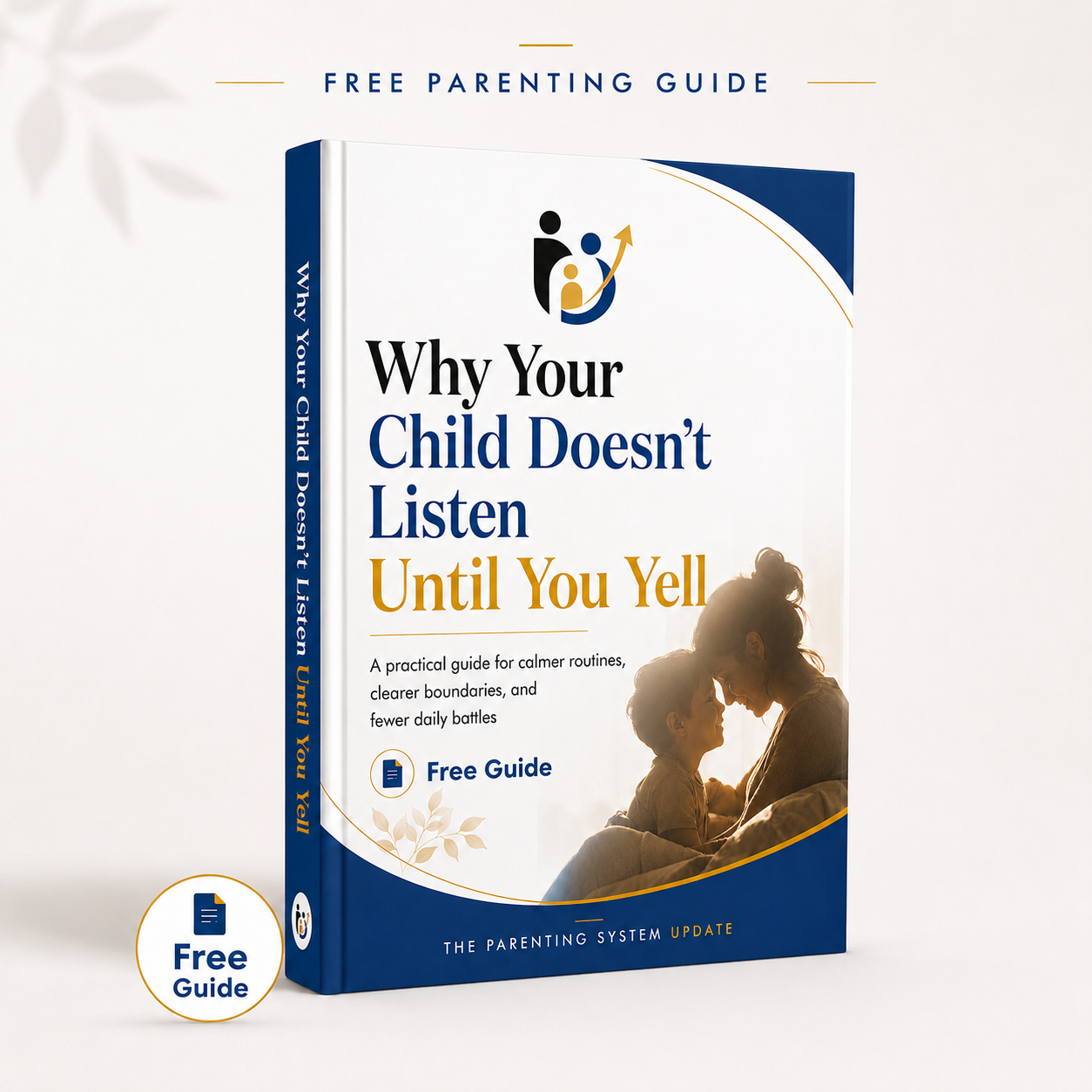 The Parenting System Update Facebook ad: Free Guide for Calmer, More Manageable Days
