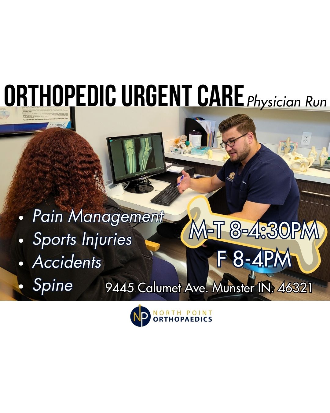 North Point Orthopaedics Facebook ad from Dec 16, 2025