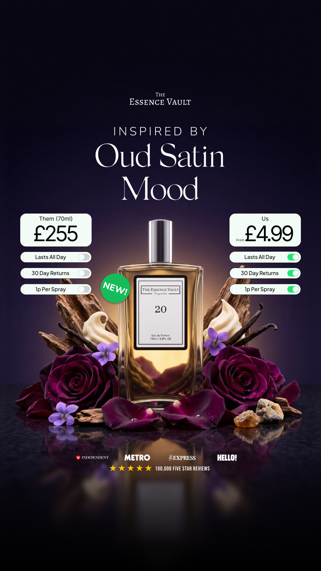 The Essence Vault Facebook ad
