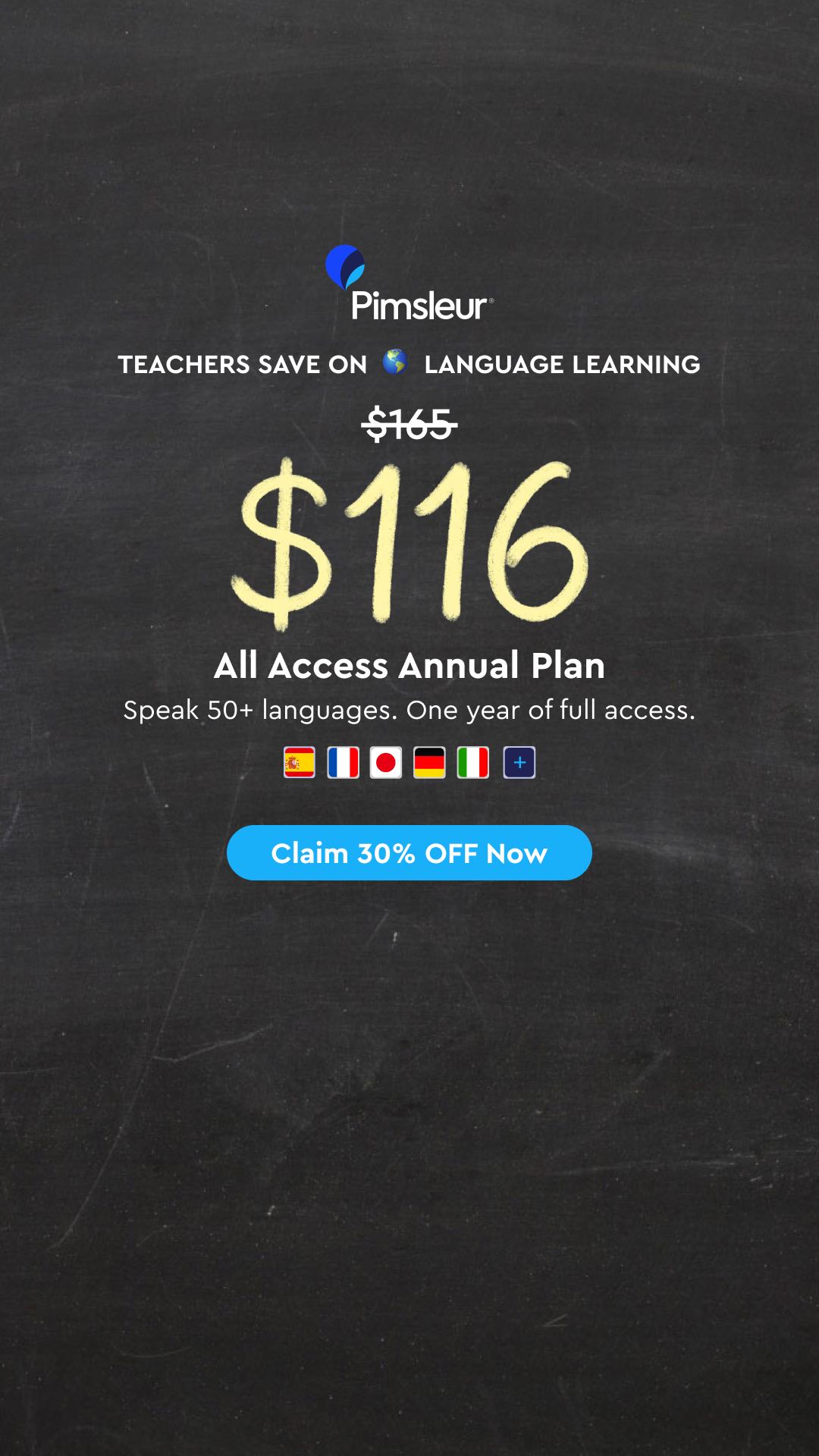 Pimsleur Language Programs Facebook ad