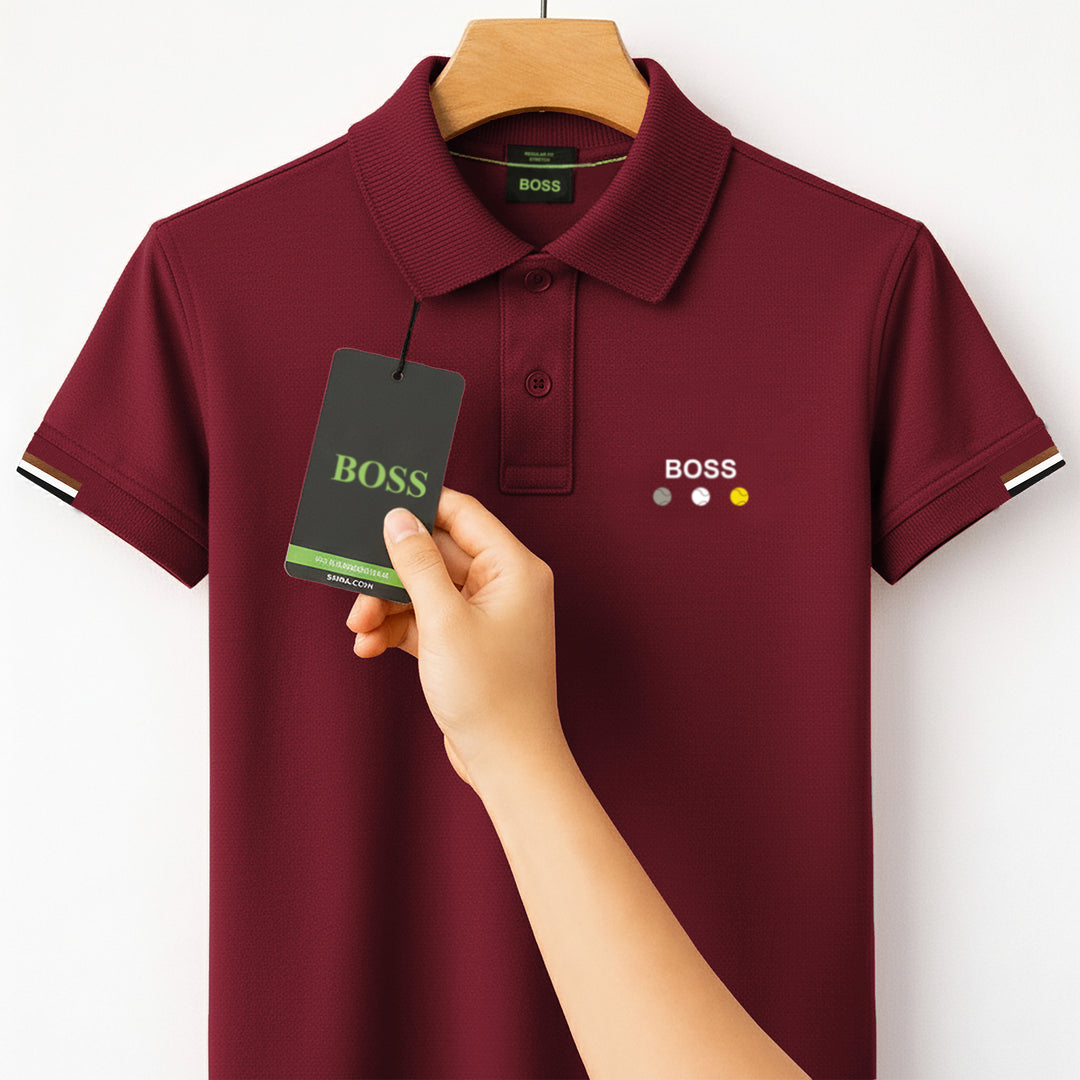 Elegant Buying House Facebook ad: UP TO 50% OFF, MEN'S PREMIUM POLO STOCK…