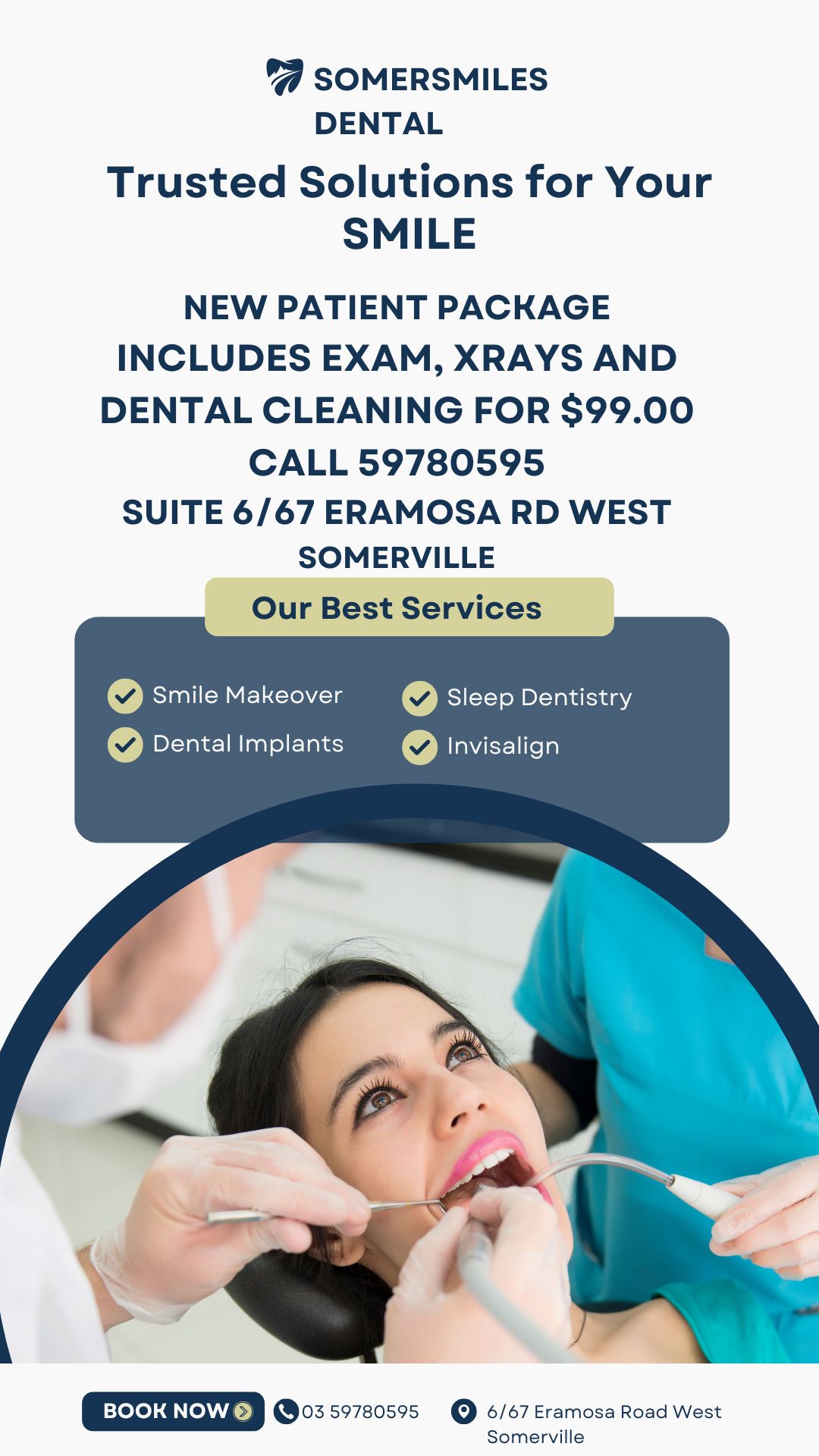 Somersmiles Dental Facebook ad: Our aim is to fully consider the needs…