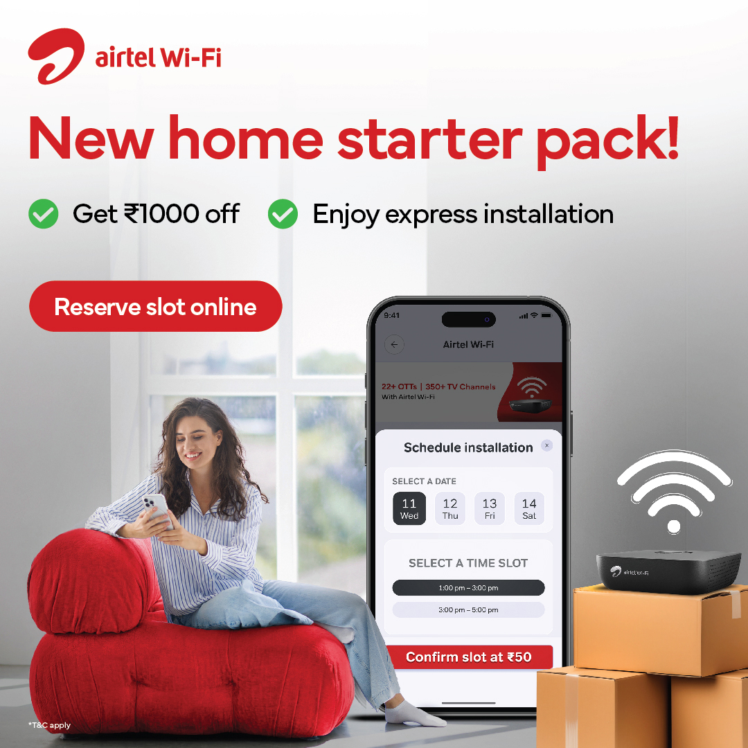 Airtel Xstream Fiber Facebook ad