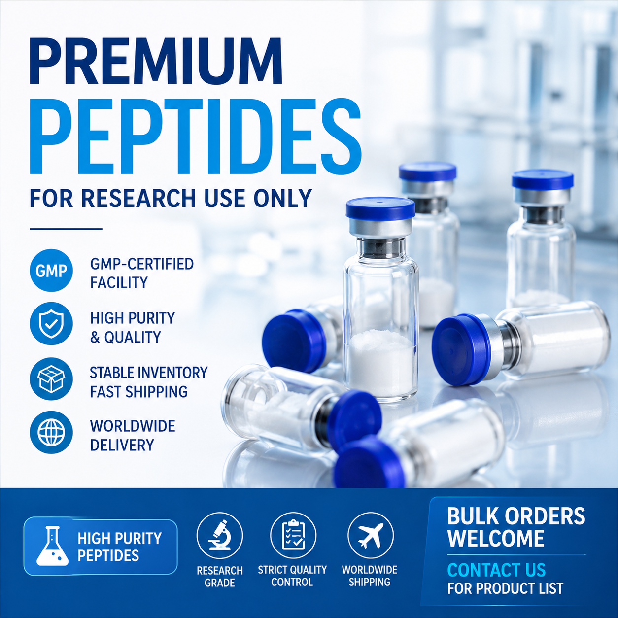 Peptide Lab Facebook ad: Elite-Grade Peptides- China Manufacturer-to-Partner Supply​​