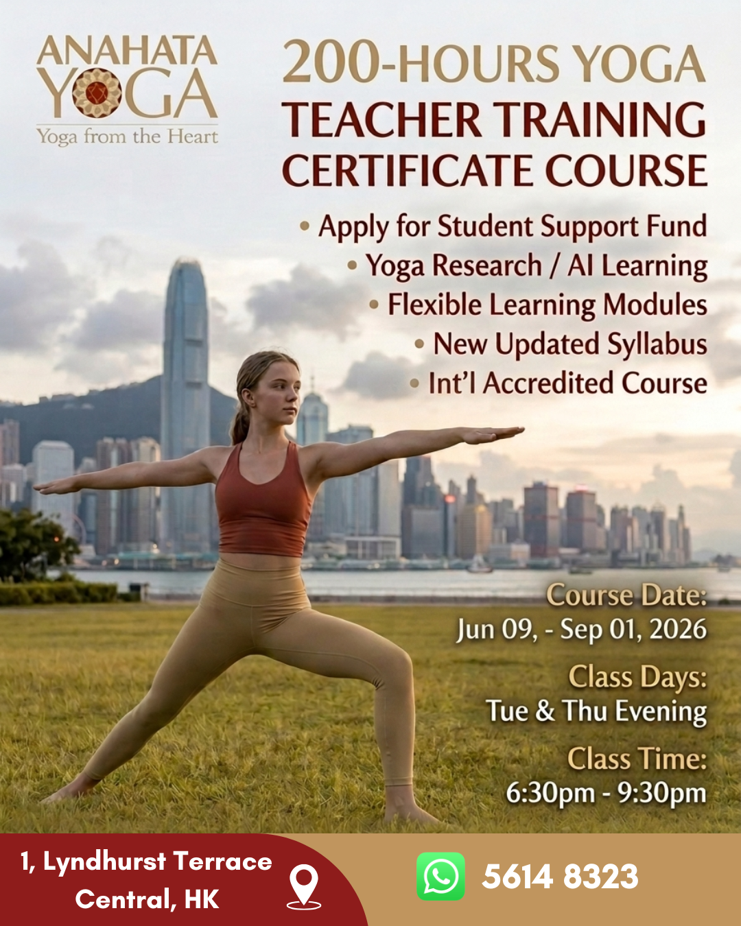 Anahata Yoga - Yoga from the Heart Facebook ad: Anahata Yoga Hong Kong | Yoga Classes & Teacher Training
