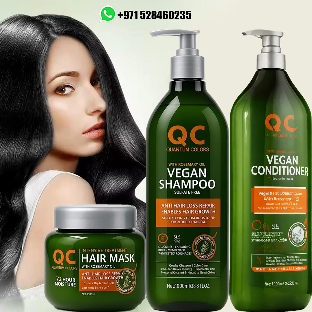 Bloom & Glow Cosmatics Facebook ad: Turn dull hair into soft, shiny perfection.