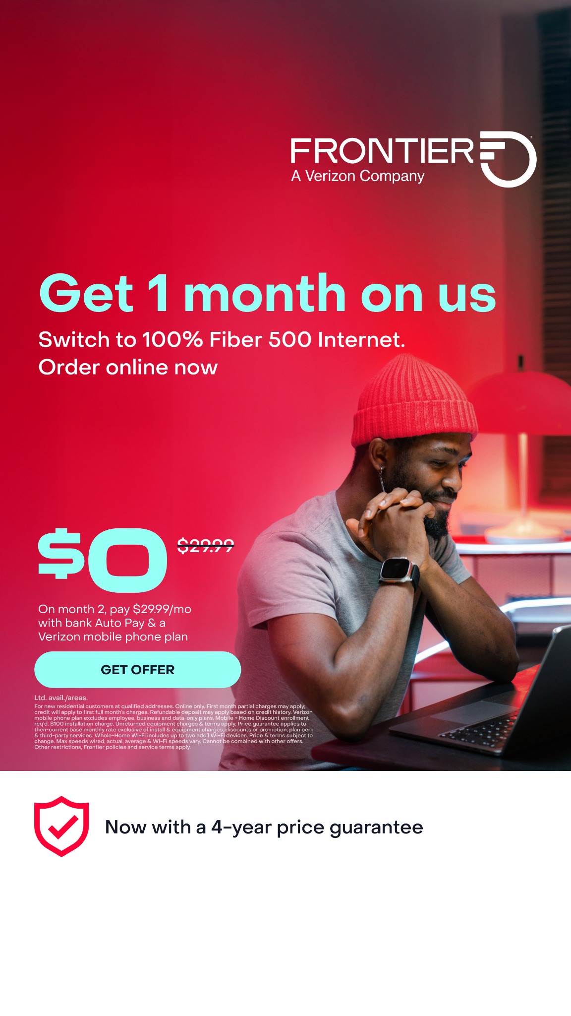 Frontier Internet Facebook ad