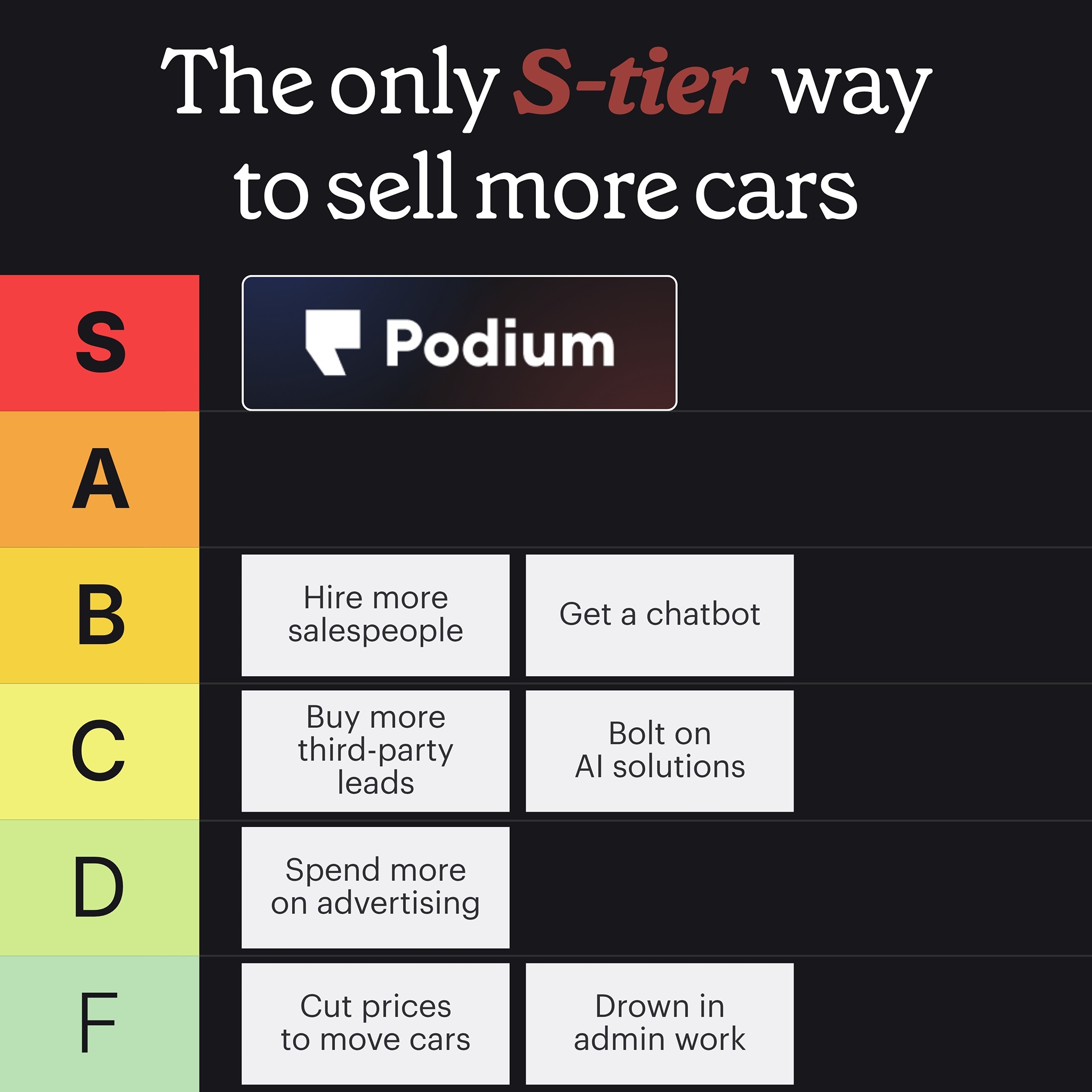 Podium Facebook ad