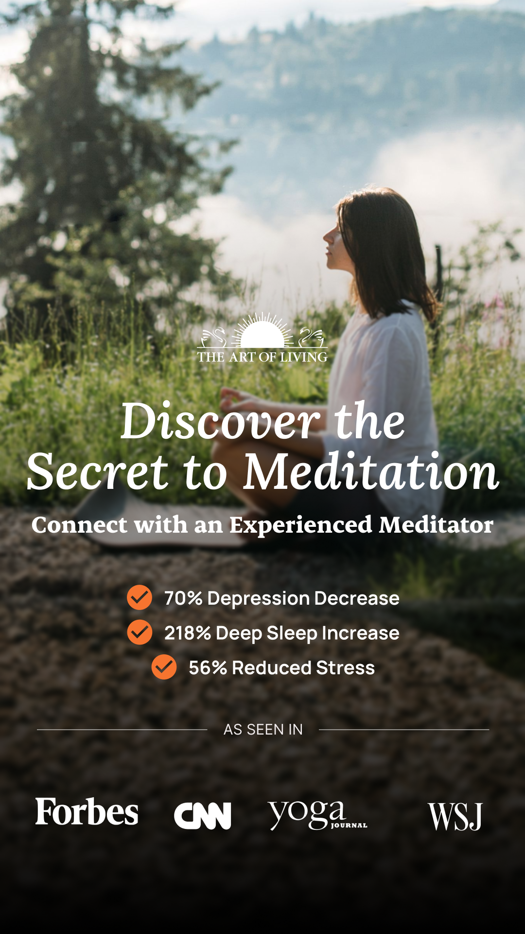 The Art of Living Facebook ad