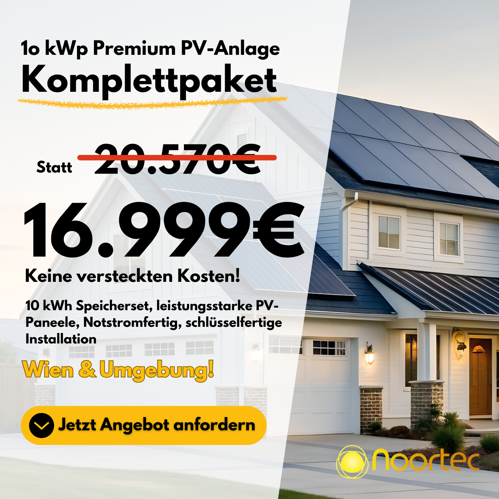 Noortec-Photovoltaik GmbH Facebook ad: Einmaliges PV-Angebot!?