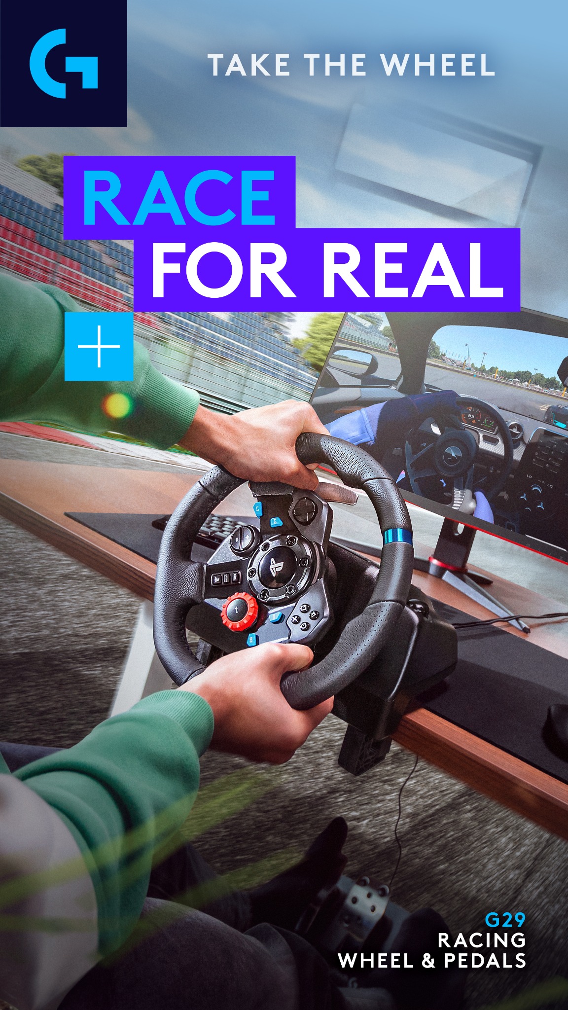 Logitech G Facebook ad: Verdens #1 racing-ratt