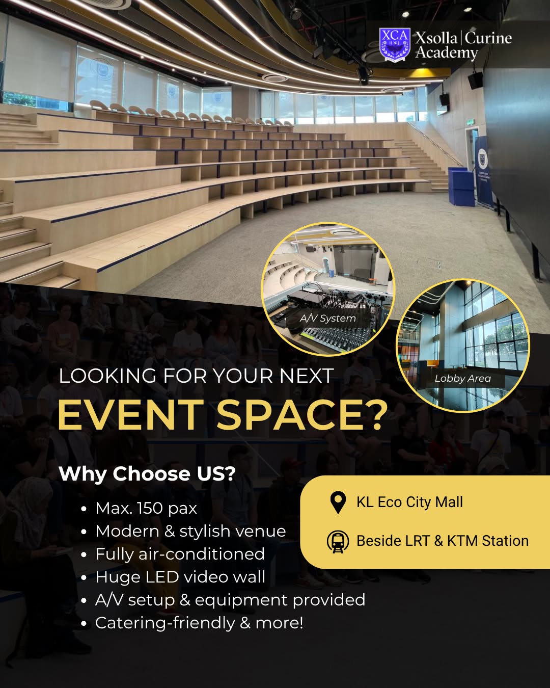 Xsolla Curine Academy Facebook ad: Event Venue