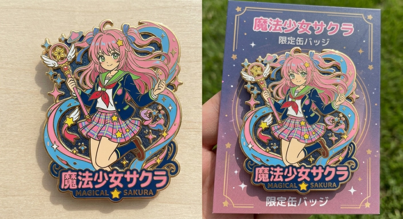 Bright Medal Inc Facebook ad: New Arrival: Custom Anime Enamel Pin