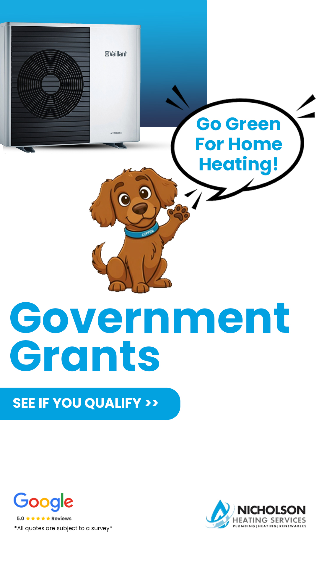 Nicholson Heating Services Facebook ad from May 7, 2026