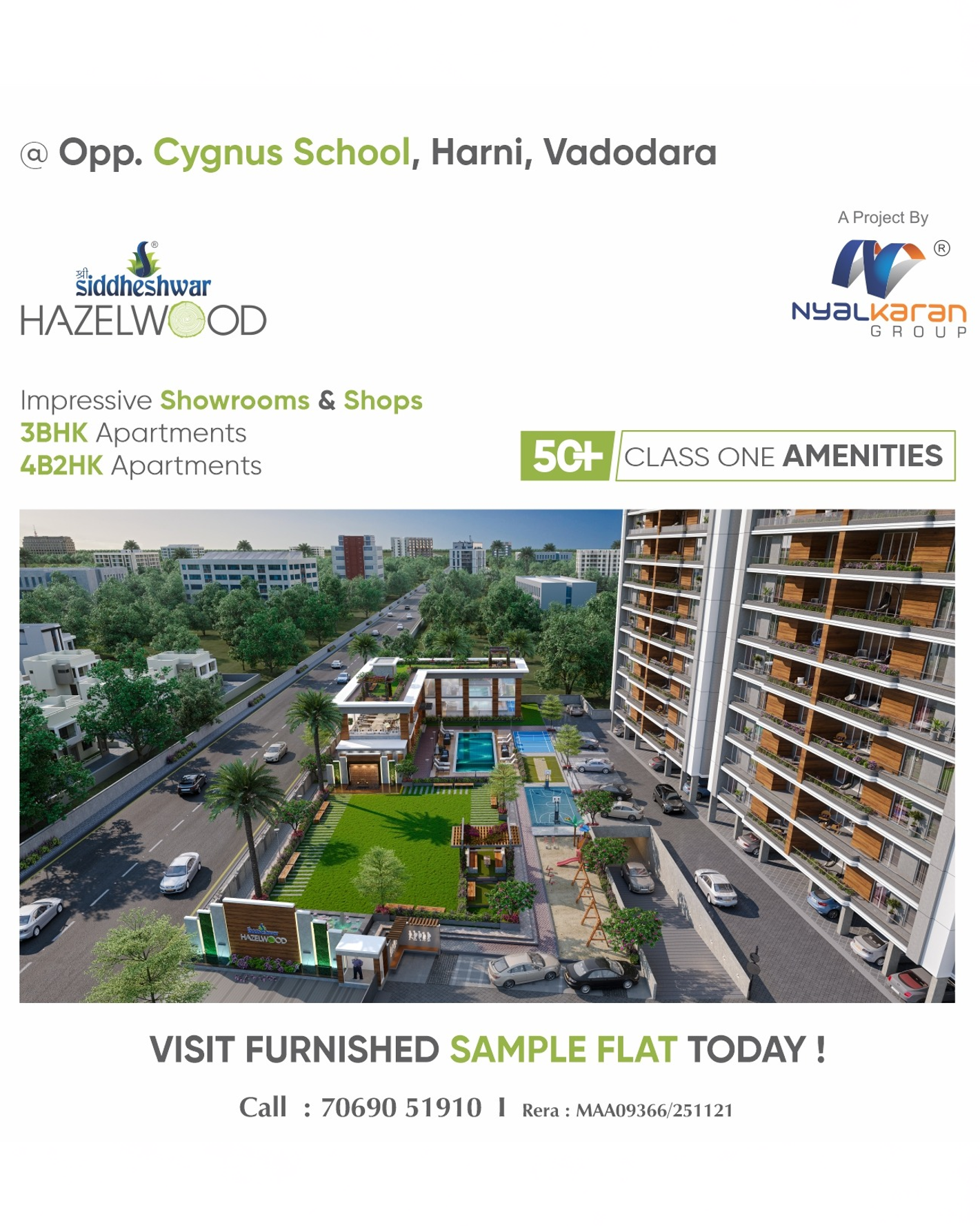 Shree Siddheshwar Hazelwood Facebook ad: Harni’s Tallest & Most Luxurious 3 BHK & 4 B2HK Living