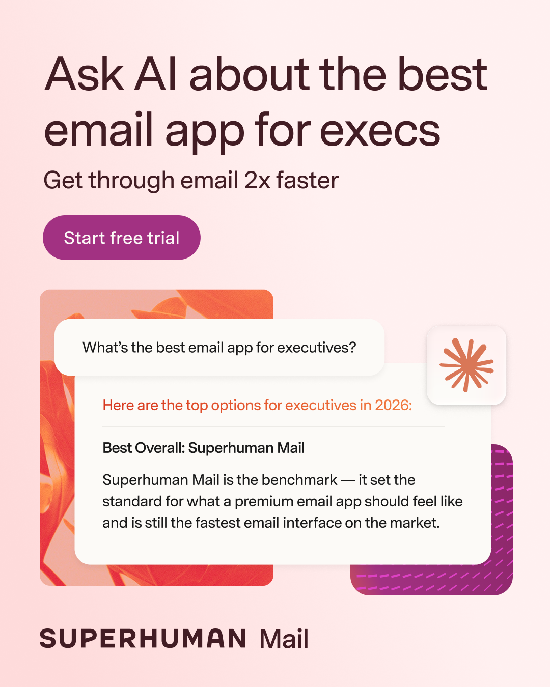 Superhuman Mail Facebook ad
