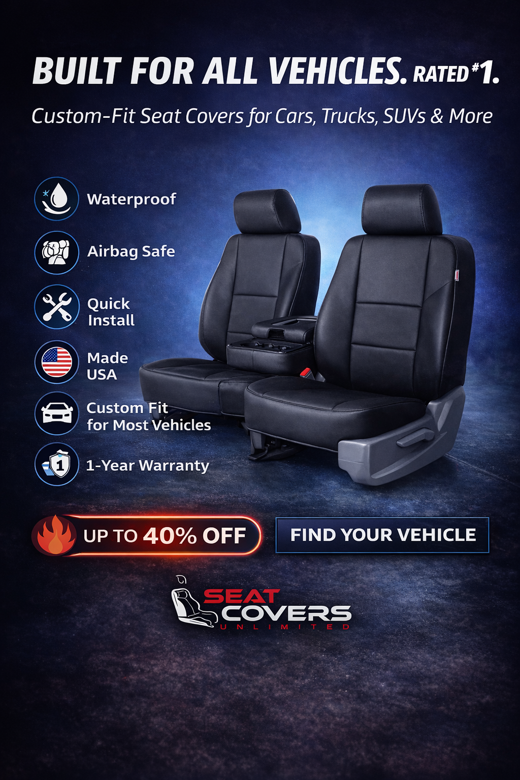 Seat Covers Unlimited Facebook ad