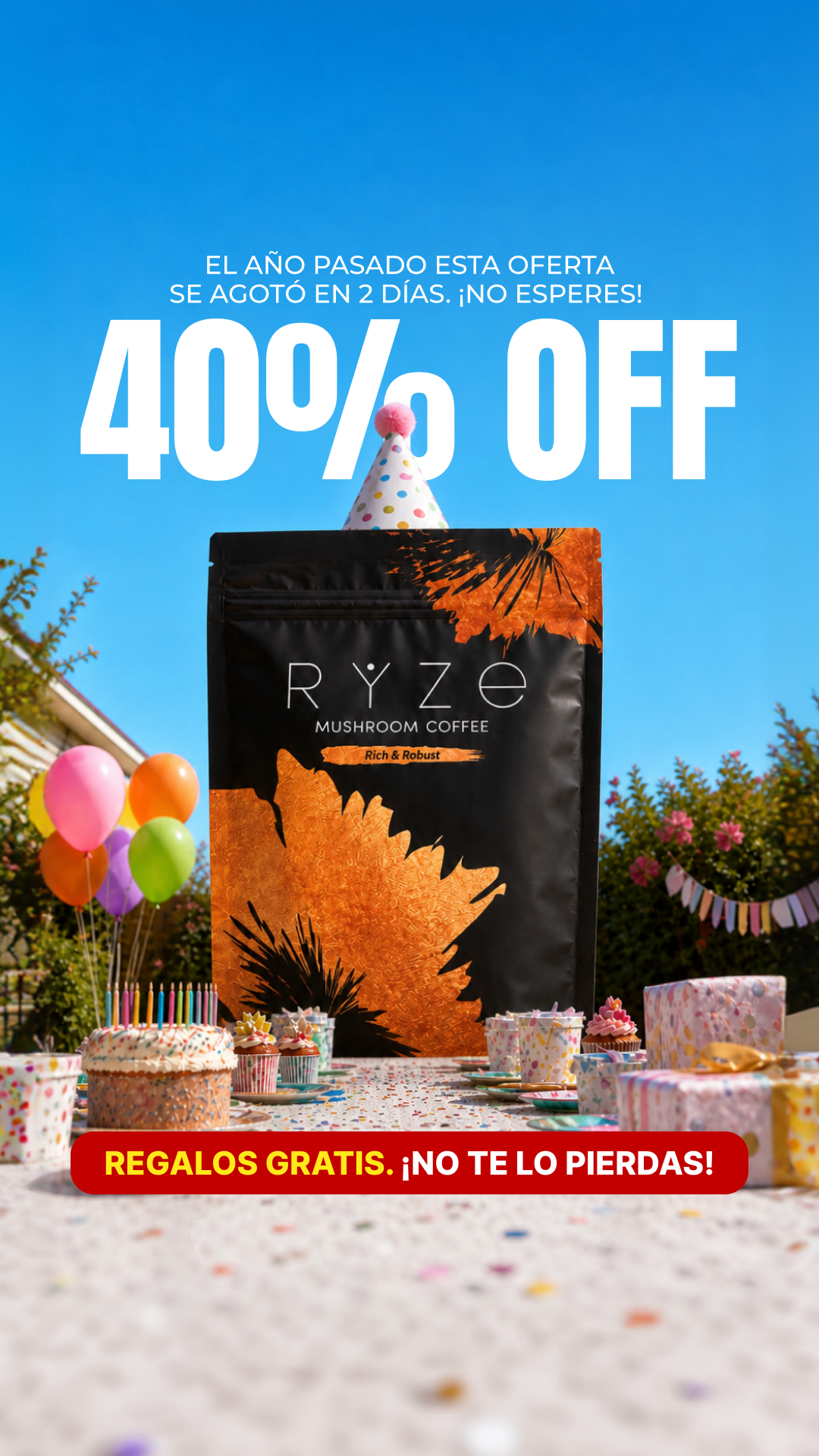 RYZE Superfoods Facebook ad
