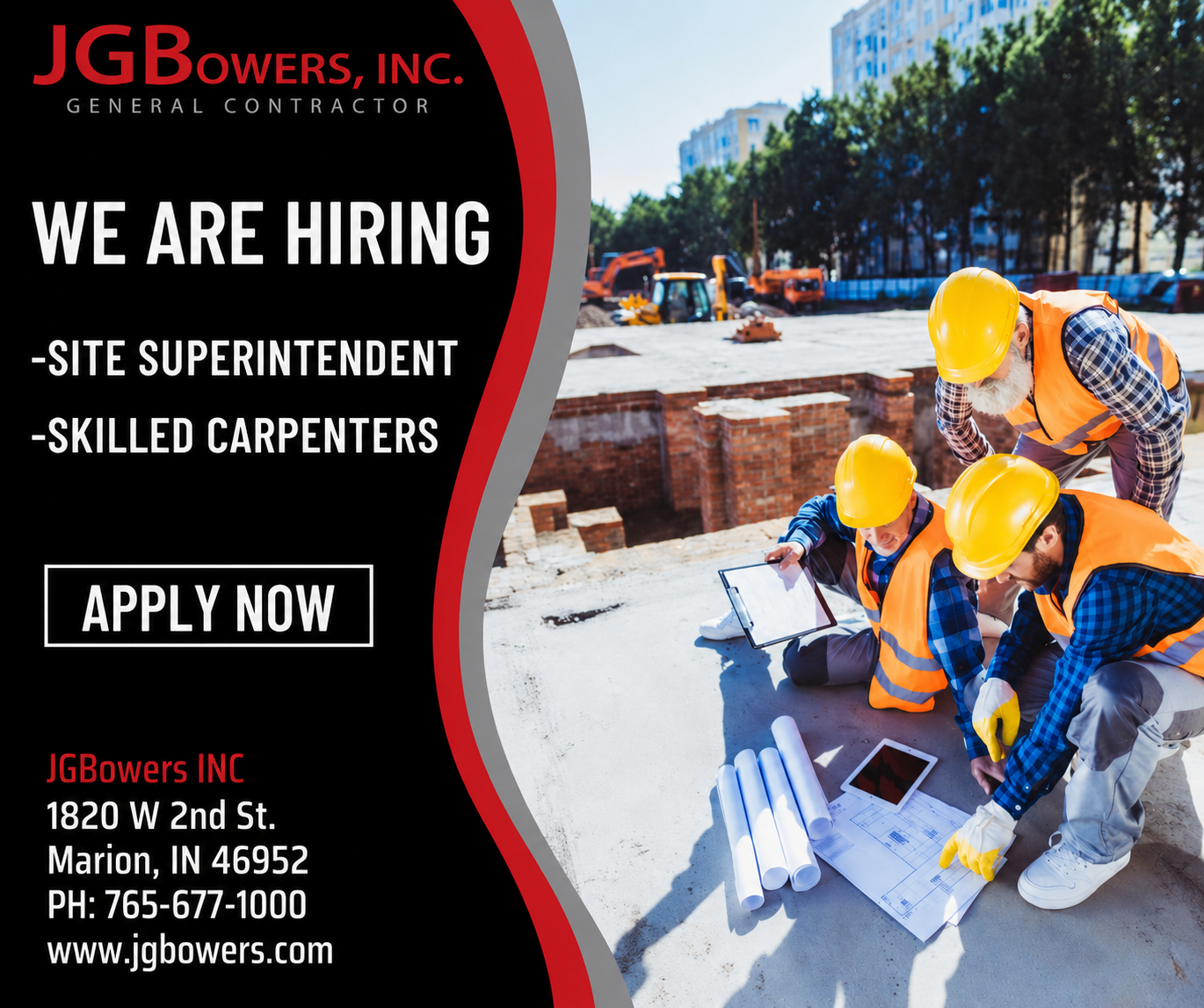 JGBowers Construction Facebook ad