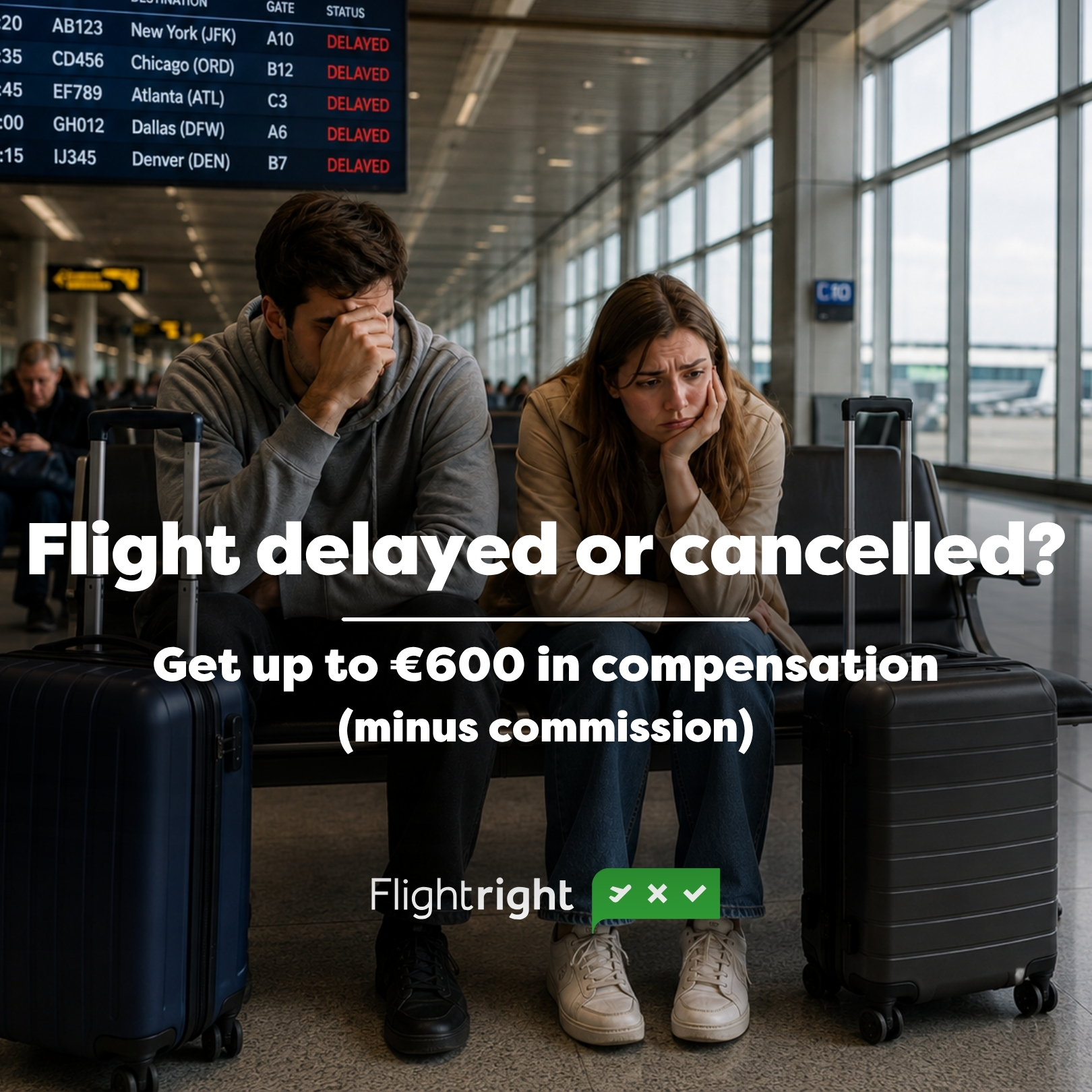 Flightright Facebook ad