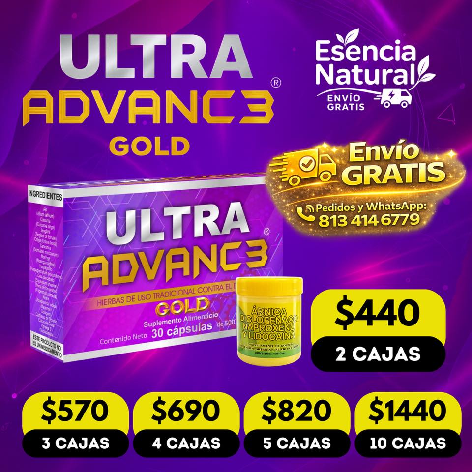 Esencia Natural Facebook ad: ULTRA ADVANC3 Recupera tu movilidad y bienestar