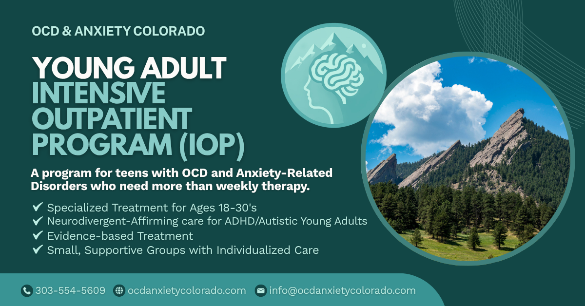 OCD & Anxiety Colorado Facebook ad: When OCD and anxiety begin to shrink your world, the right…