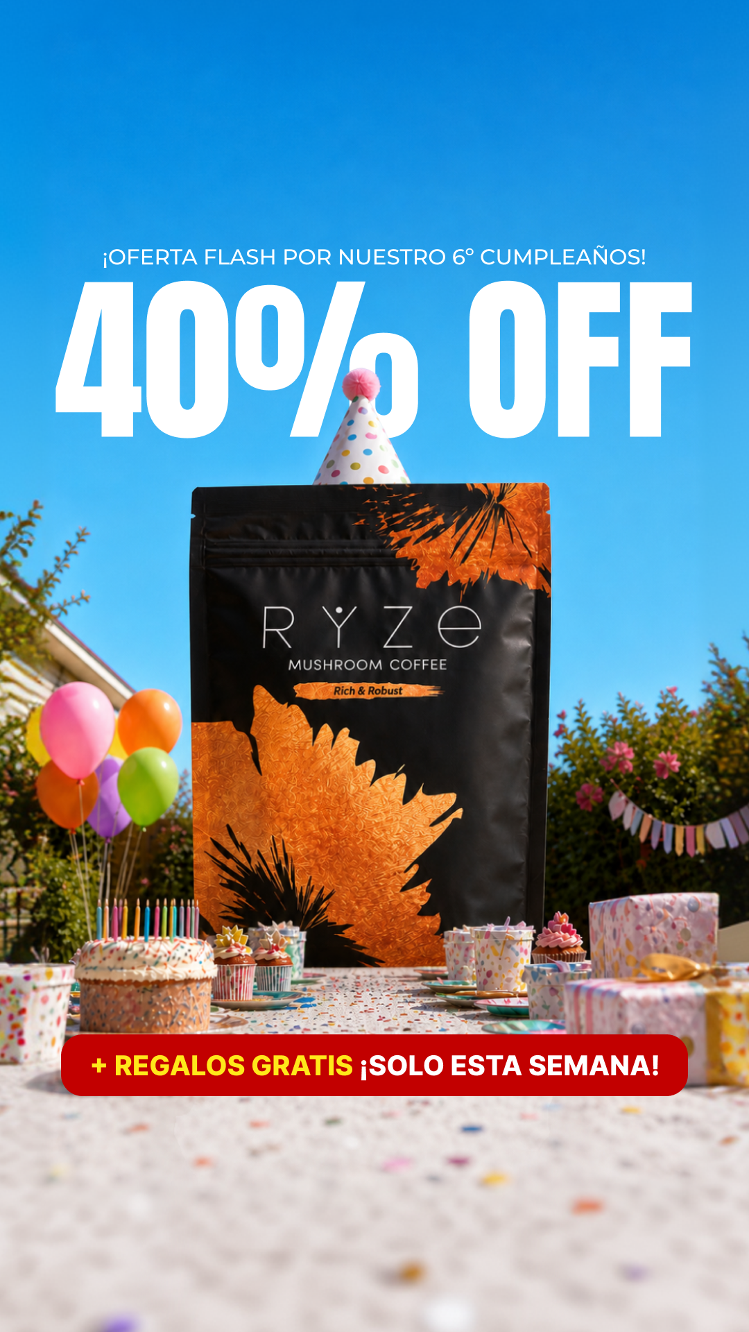 RYZE Superfoods Facebook ad