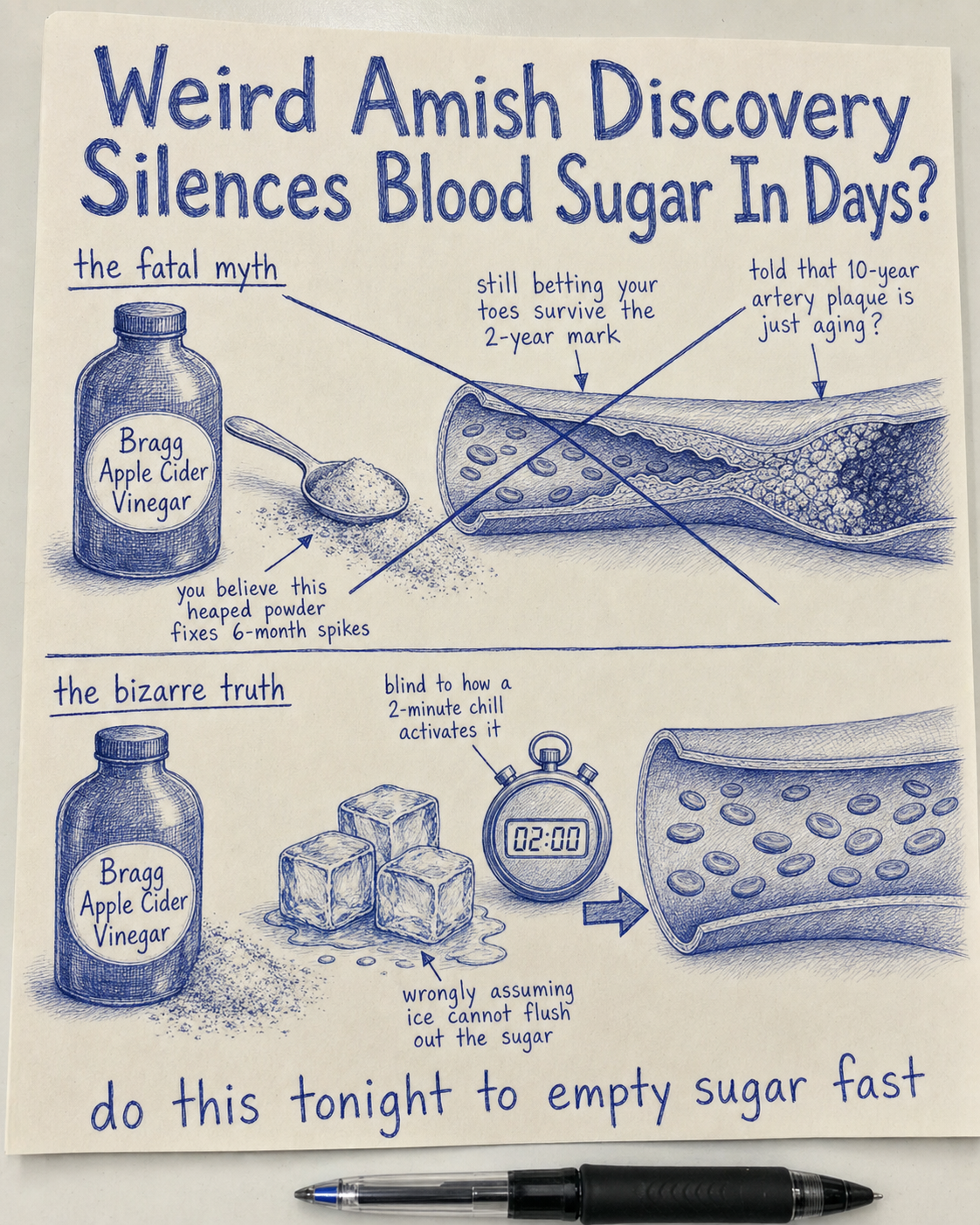 Evan Grant Facebook ad: 5-Min Morning Fix Kills Sugar Spikes
