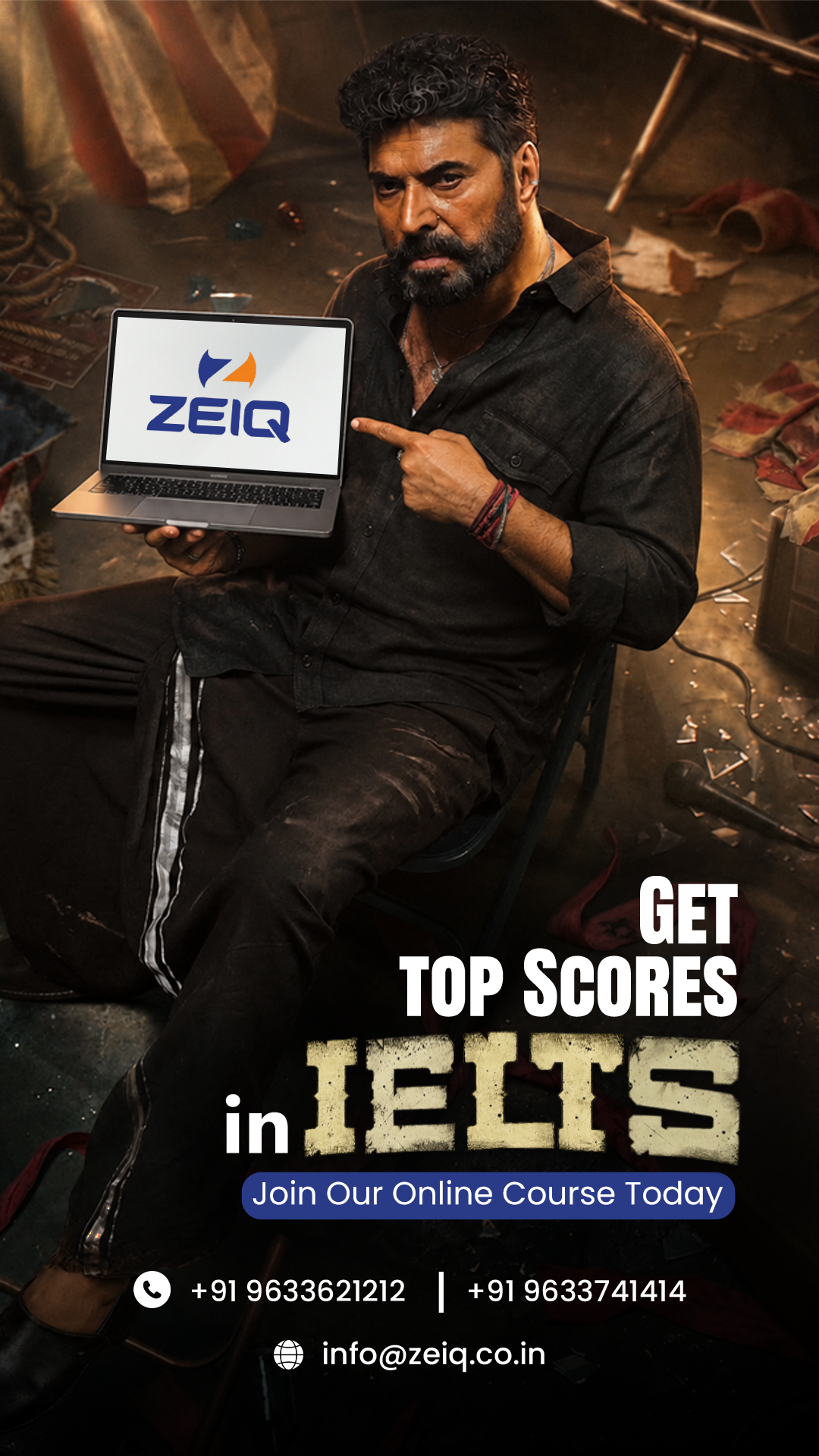Zeiq Academy Facebook ad: Get Your Target IELTS Score