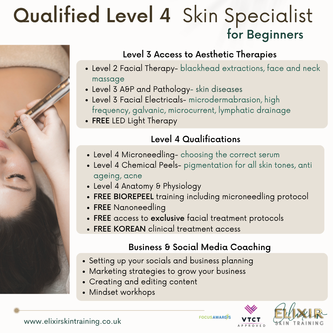 Elixir Skin Training Facebook ad: From Beginner to Your Own Skin Business