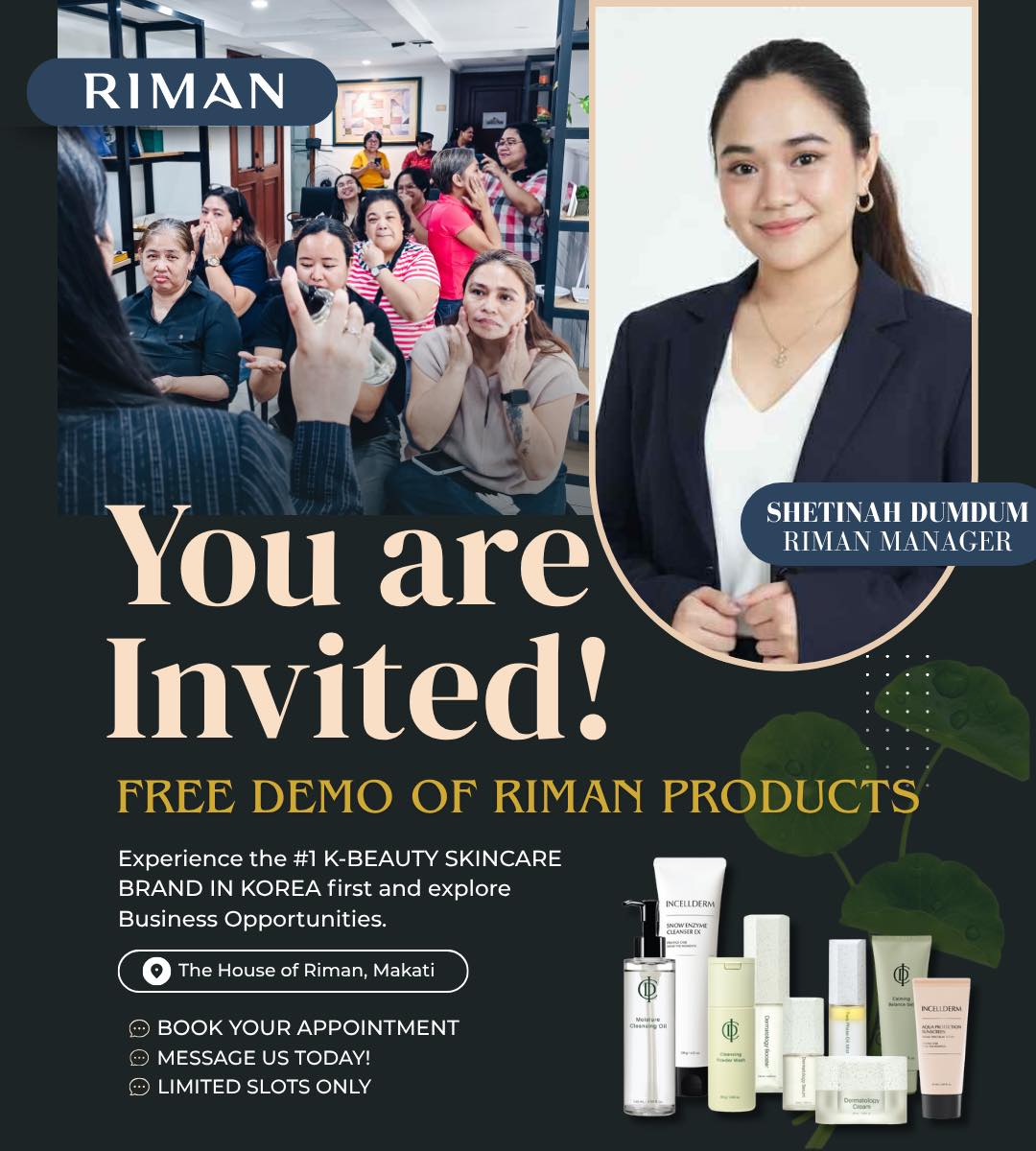Shetinah Anne Facebook ad: BOOK YOUR FREE GLOW DEMO