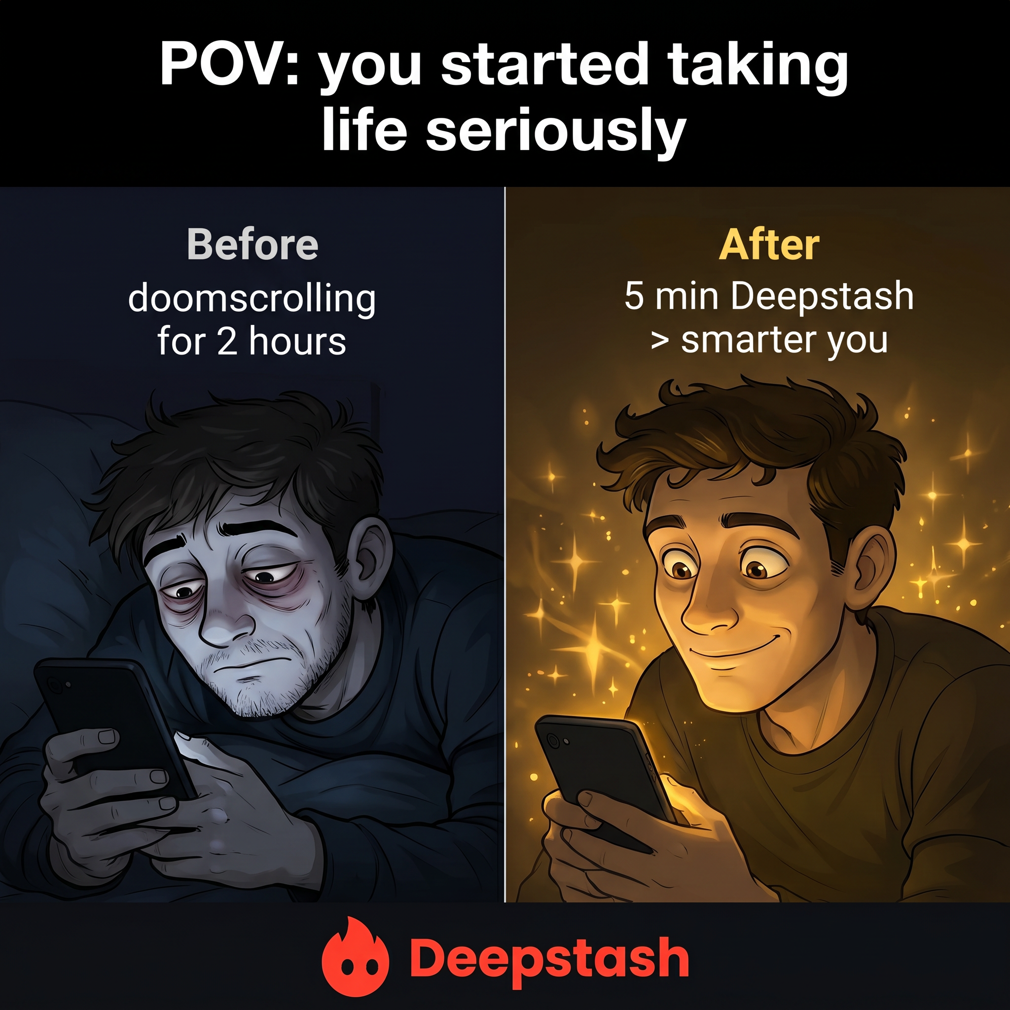 Deepstash Facebook ad