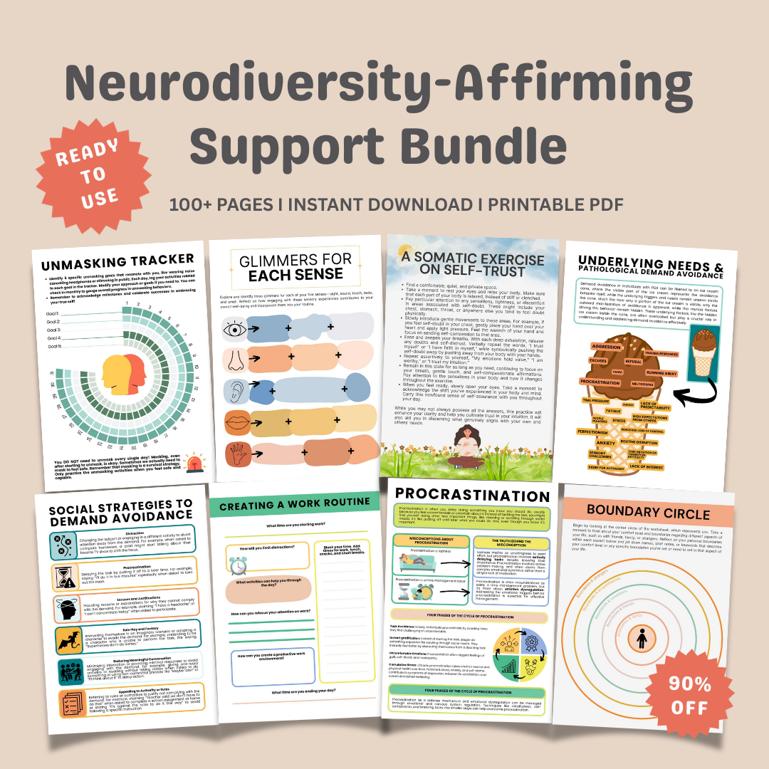 Calm & Clarity Facebook ad: 50% OFF - Neurodiversity Affirming Workbook Counselling