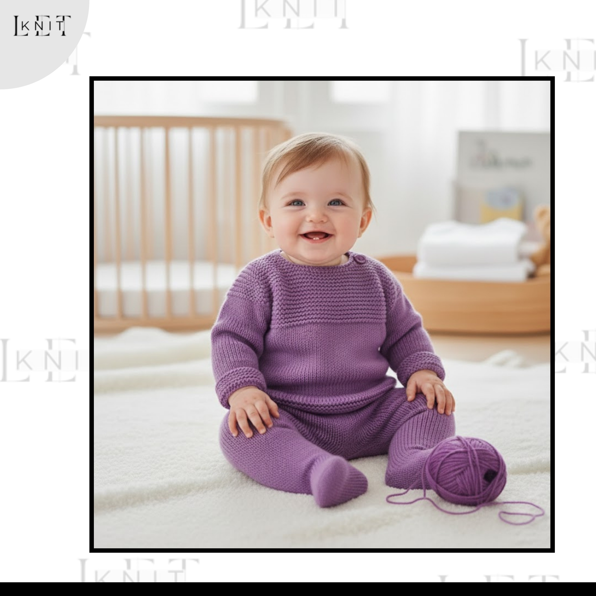 Let's Knit Facebook ad: Unisex Very Easy Full Set Little Outfit Knitting Pattern