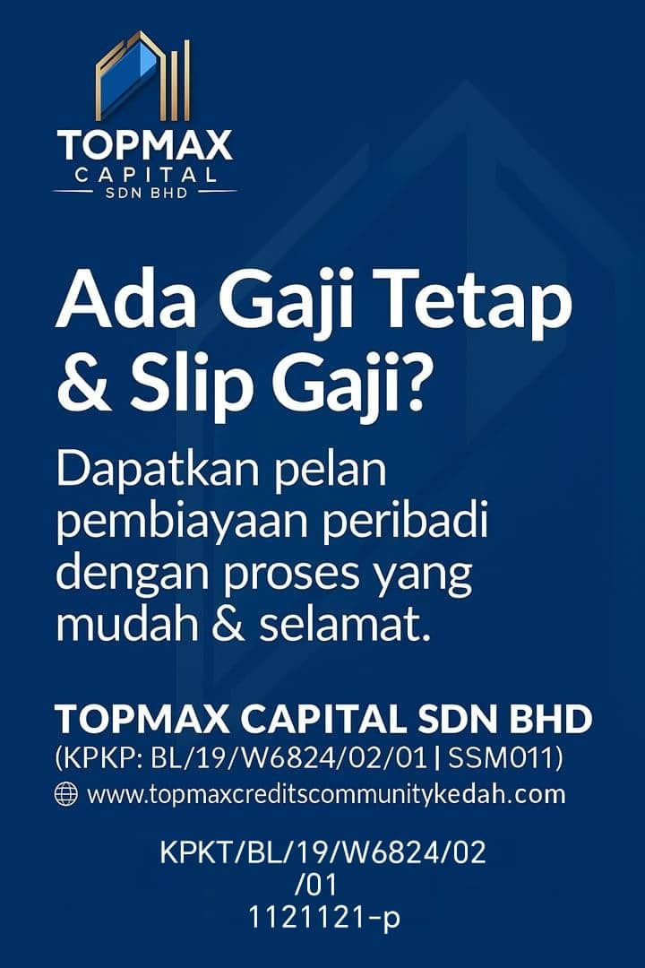 TopMax Credits Community Kedah Facebook ad: Proses Mudah & Selamat