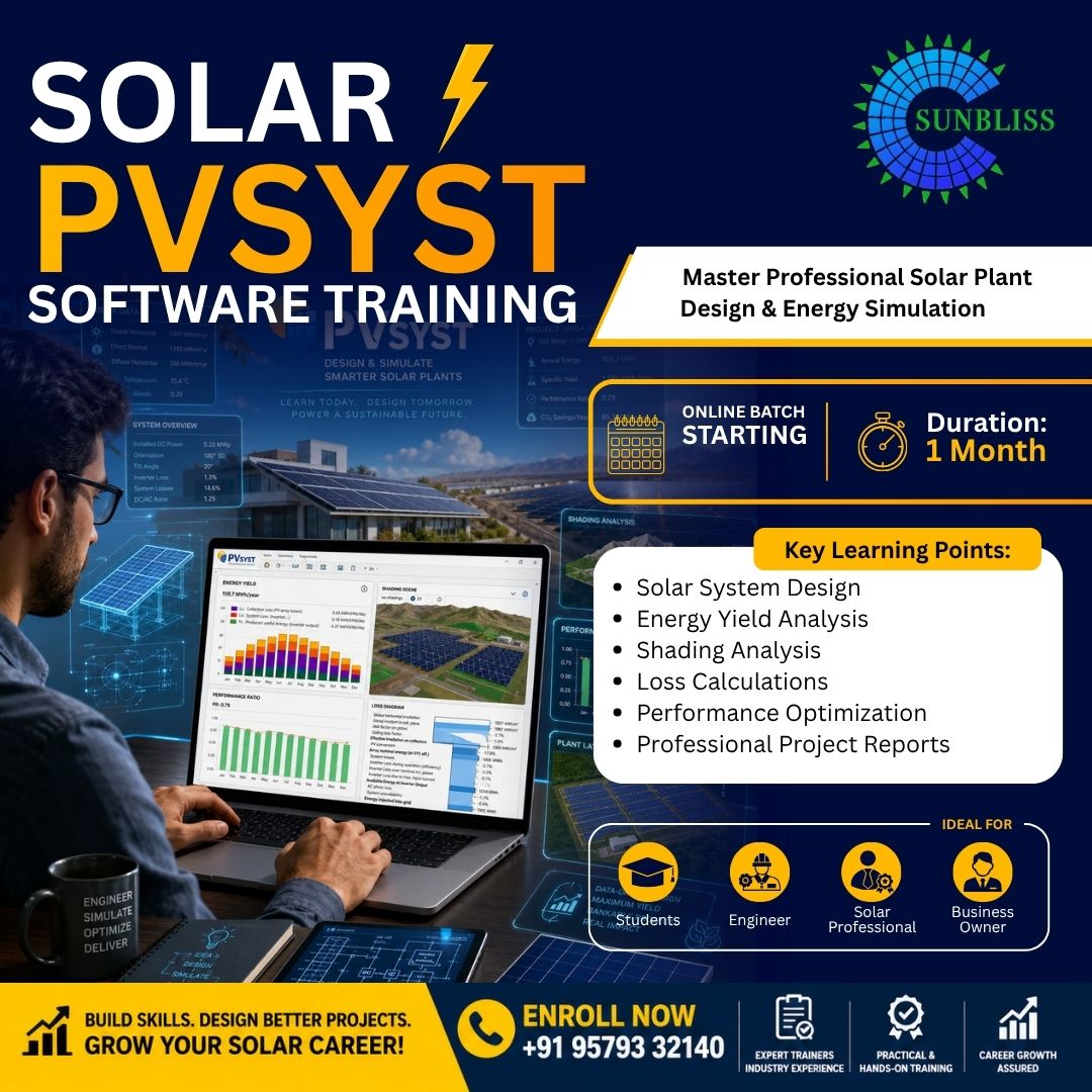 Sunbliss Solar And Consultancy Facebook ad: Become a Certified Solar PV Design Expert in Just 1 Month