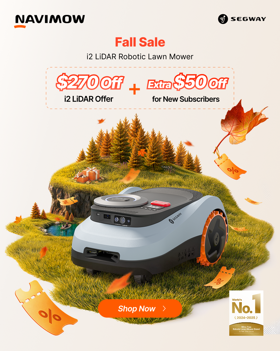 Segway Navimow Facebook ad: Fall Sale: Save $270 On i2 LiDAR