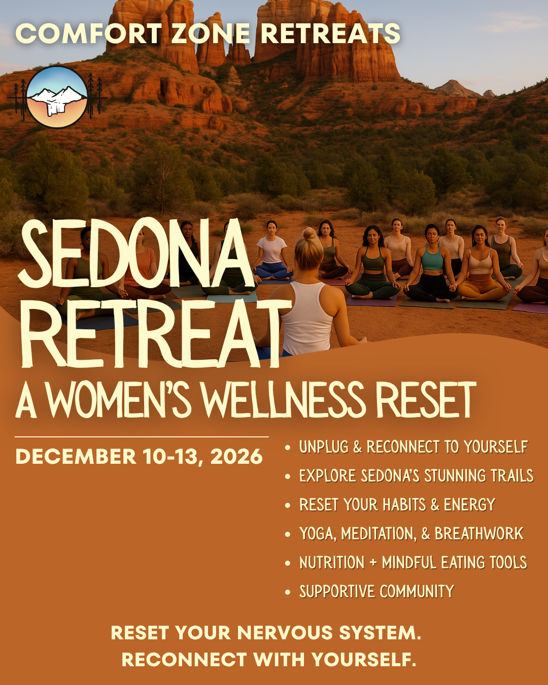 MindfulBellie Facebook ad: Sedona Women’s Reset Retreat